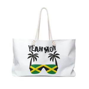 Jamaica Souvenir Yeah Mon Jamaica Bag Jamaica Tote Bag Jamaica Gift Jamaica Beach, Jamaica Vacation Girls Trip Jamaica Jamaica Beach Tote