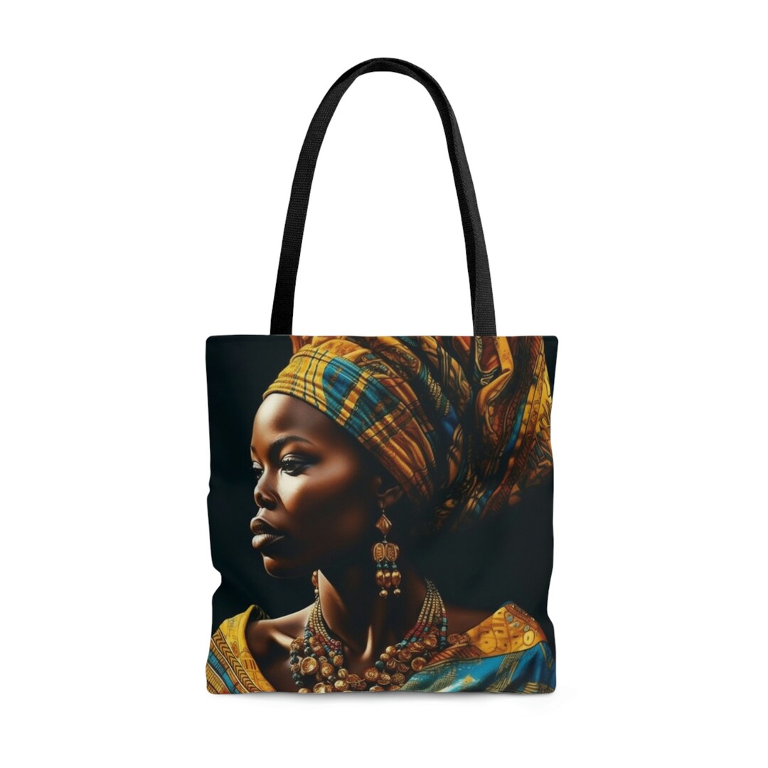 African American Queen Tote Bag For Women - Large Fashion Shoulder Bag, Durable Polyester, Black Girl Magic Design - View #12