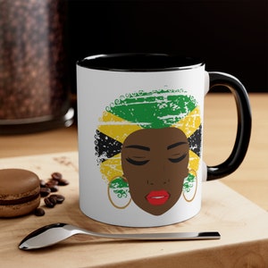 Personalized Jamaica Flag Coffee Mug Jamaica Heritage Jamaica Souvenir