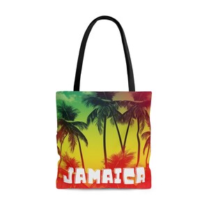 Jamaica Tote Bag Jamaica Beach Bag Jamaica Sunset Palm Tree Beach Tote Bag Reggae Beach Tote Bag Jamaica Bags Jamaica Vacation Tote