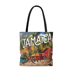 Jamaica Tote Bag Jamaica Beach Bag Jamaica Sunset Palm Tree Beach Tote Bag Reggae Beach Tote Bag Jamaica Bags Jamaica Vacation Tote