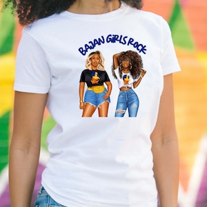 Barbados T Shirts Womens- Bajan Girls Rock Barbados T Shirts Womens- Bajan Girls Rock