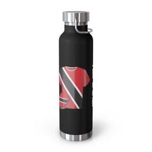 Personalisierte Trinidad und Tobago Flagge Wasserflasche Trinidad Flagge Produkte Geschenk für Trinidad Produkt mit Trinidad und Tobago Wappen