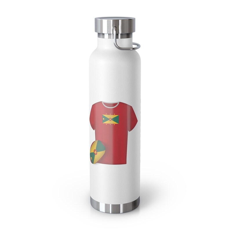 Grenada Water Bottle Insulated Bottle, 22oz Grenadian Gift Idea Grenada