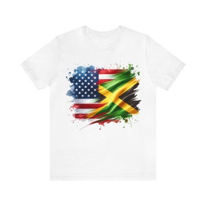 Jamaica American T Shirt Gift For Jamaican Jamerican American Mixed With Jamaican