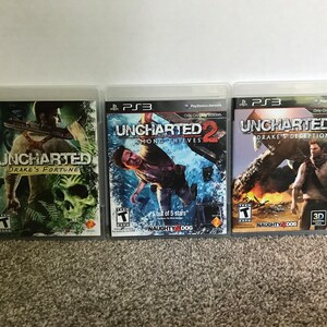 Playstation 3 PS3 Games Lot Uncharted Drakes Fortune, Uncharted 2 Among  Thieves