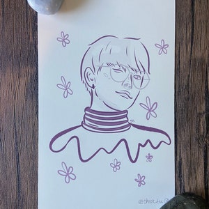 Set of 8 monochrome Ateez digital art prints
