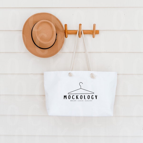 Weekender Tote Bag - Lifestyle mockup - Hanging Mock - digital download - sublimation mockup - JPG mockup