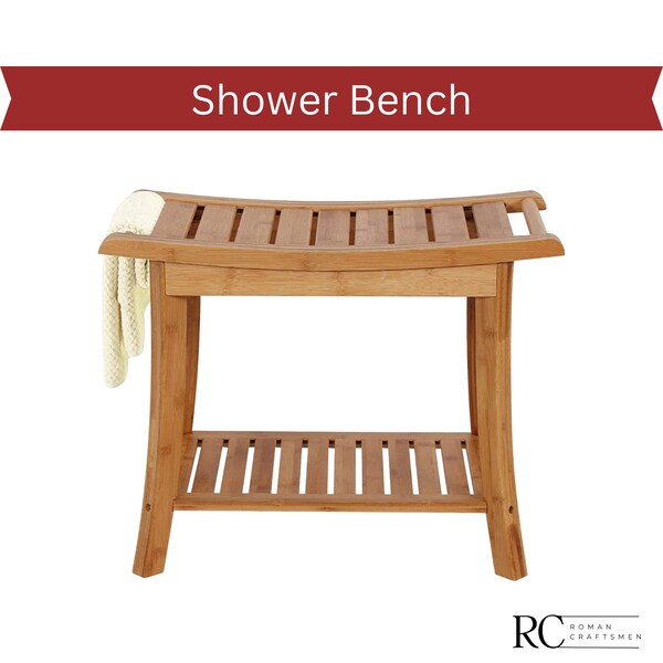 Teak Shower Bench Etsy