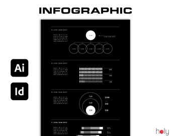 BAUHAUS Marketing Infographic Set | Brand Proposal / Brand Sheet / Business Presentation Graphics / Brand Guidelines / Illustrator, Indesign