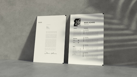 2023 Clean Resume Template For Indesign, Word & Acrobat PDF • Minimalist ATS Friendly • Simple Modern Creative CV Template