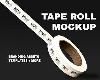 Tape Roll Mockup PSD | Photoshop Packaging Branding Assets, Washi Tape Template, Duct Tape