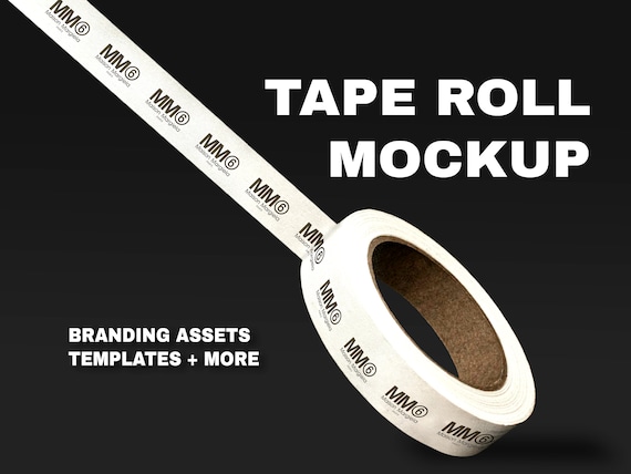 Tape Roll Mockup PSD | Photoshop Packaging Branding Assets, Washi Tape Template, Duct Tape