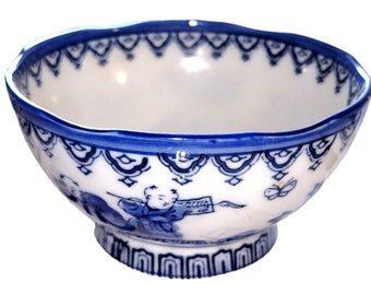 Hirado Juzan Family Kiln Footed Rice Bowls, Nagasaki Japan