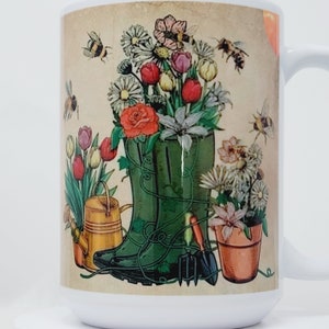 Gardening Mug, Inspiring Gardner, 15oz Mug, Garden Gift