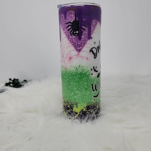 Drink Up Witches Glow Tumbler, Green and Purple Glow, Funny Tumbler, Sassy Tumbler image 5