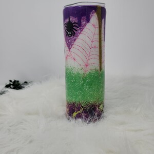 Drink Up Witches Glow Tumbler, Green and Purple Glow, Funny Tumbler, Sassy Tumbler image 3