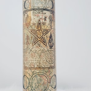 Book Of Shadows Pages Tumbler, Moon Phases, Witchy