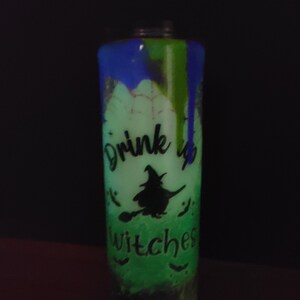 Drink Up Witches Glow Tumbler, Green and Purple Glow, Funny Tumbler, Sassy Tumbler image 8