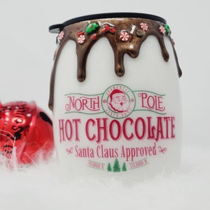 Christmas hot cocoa epoxy tumbler mug, Made to Order