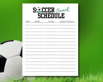 Printable Soccer Snack Sign up Sheet Soccer Kid Printable Schedule For Team Mom Organization Snack Schedule for Kids Team Soccer Snack Sheet