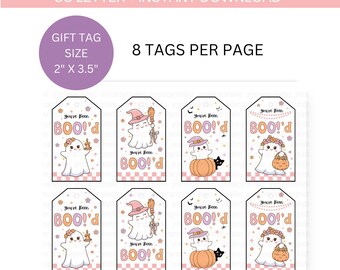Printable You've Been Boo'd Tag Printable Halloween Teacher Gift Tags Boo Bag Trick or Treat Tag Boo Gift Tags Cute Halloween Class Gift Tag