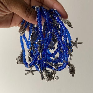 Deep Blue Sea Beaded Bracelets
