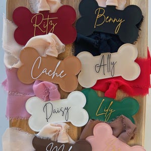 Custom Acrylic Dog Bone Ornament: Personalized Christmas Stocking Tag and Dog Gift