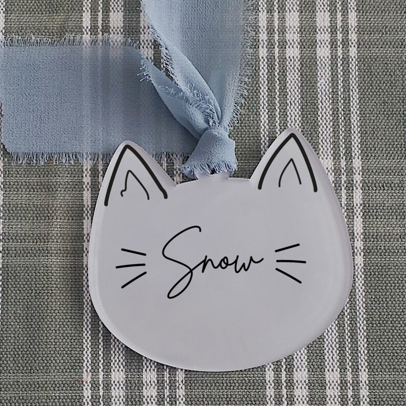 Personalized Cat Ornament / Acrylic Cat Ornament/christmas Etsy