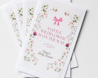 A Little Wildflower Is On The Way Seed Packet Favors | Wildflower Baby Shower Favors | Baby Shower Seed Packets | Personalized Favor