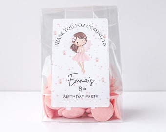Fairy Birthday Favor Bags and Stickers, Fairy First Birthday, Fairy Birthday Favors, Fairy Themed Birthday Decor