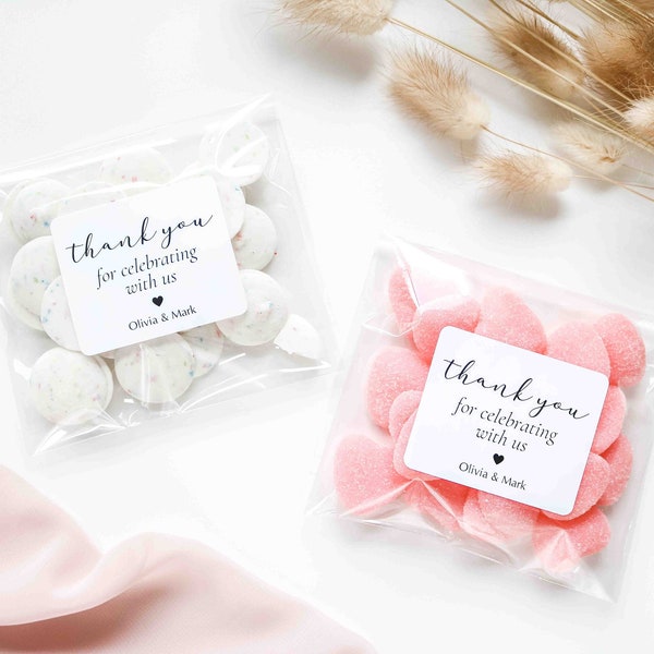 Personalized Wedding Favour Bags and Stickers, Wedding Favors, Wedding Favour Stickers, Wedding Treat Bags, Candy Bar Bags