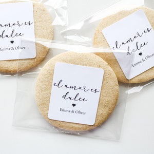 El amor es dulce Wedding Favor Bags and Stickers, Wedding Treat Bags el amor es dulce, Cookie Wedding Bags
