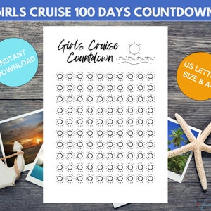 Girls Trip Cruise Countdown, Bachelorette Cruise 100 Day Countdown Tracker