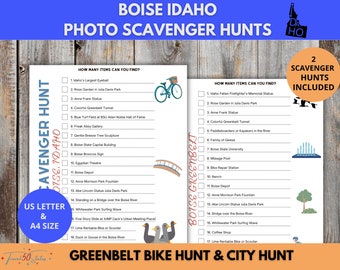 Boise Idaho Photo Scavenger Hunt: Greenbelt & City Adventure (PDF Download)