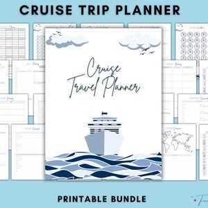Cruise Trip Planner Printable Bundle: 33-Page Travel Itinerary (Digital Download)