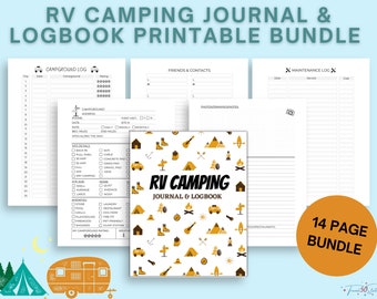 RV Camping Journal Logbook Printable Bundle