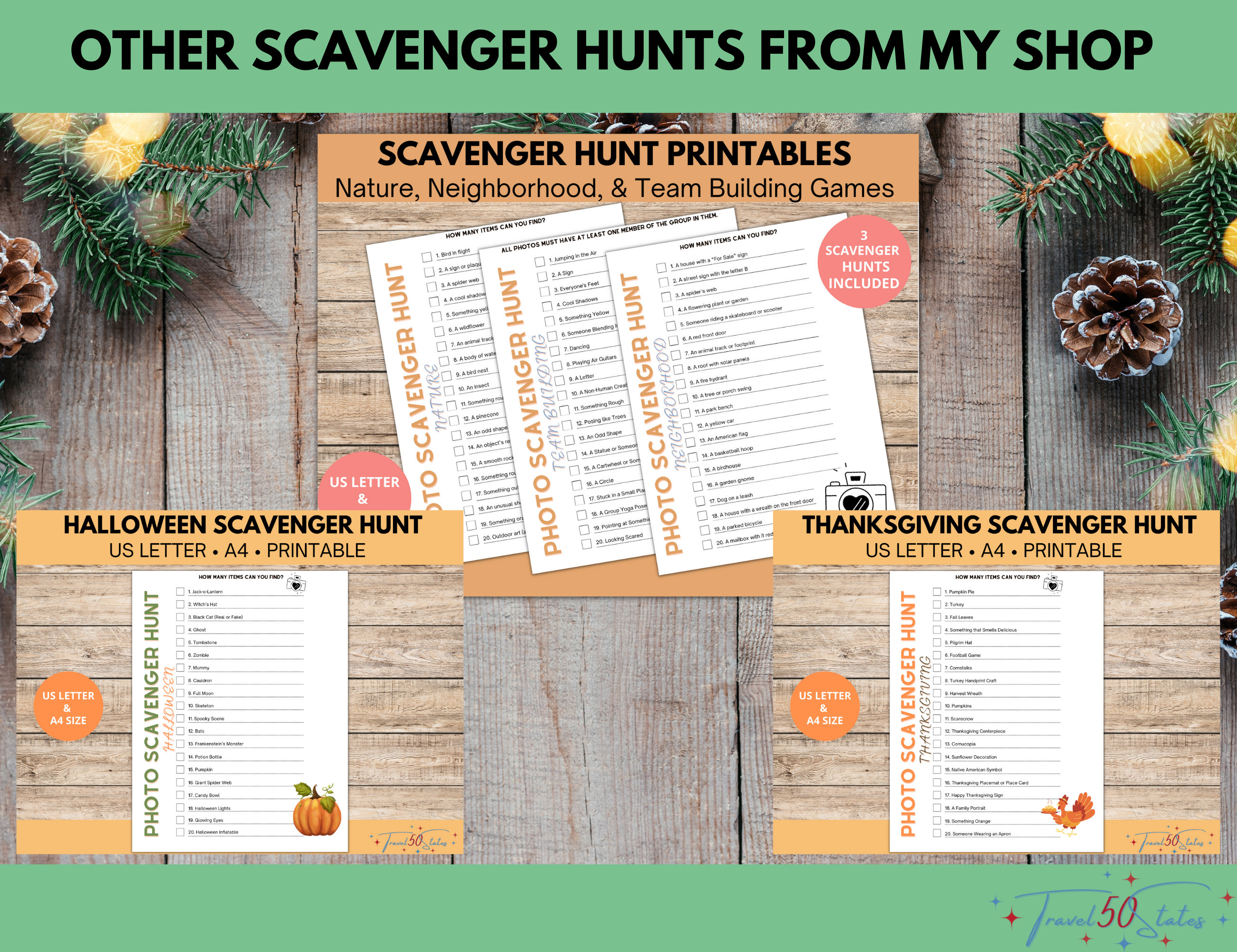 Christmas Photo Scavenger Hunt Printable Indoor and Outdoor Christmas
