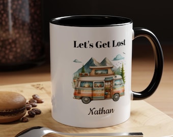 Camper Van Coffee Mug, Van Camper Gift, Ceramic Travel Mug