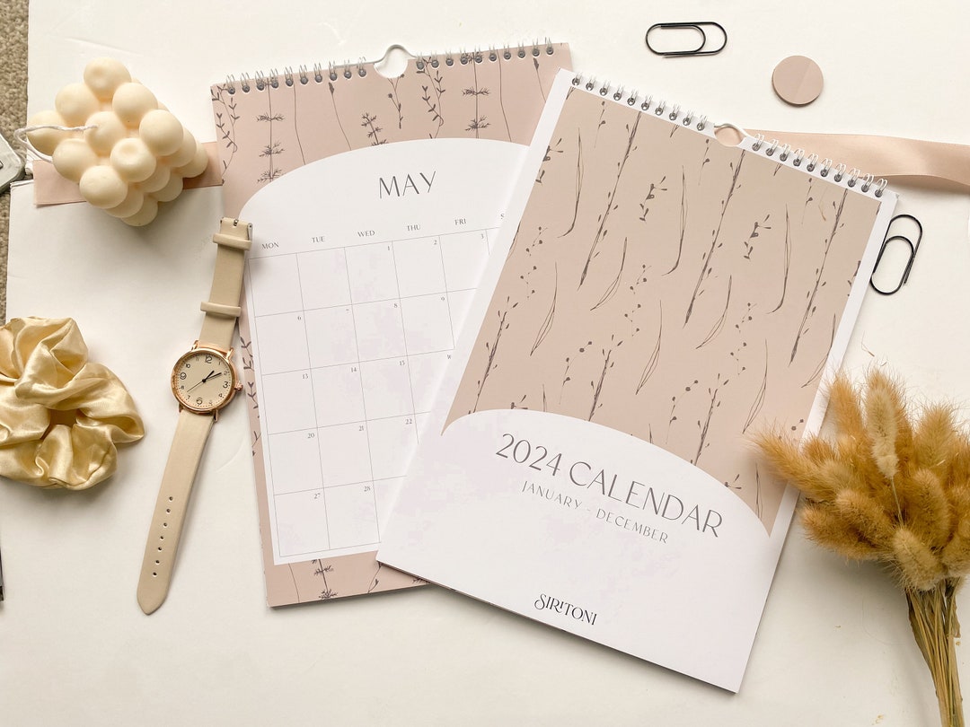 2024 Wall Calendar Minimalist Wall Calendar 12 Month Hanging Calendar