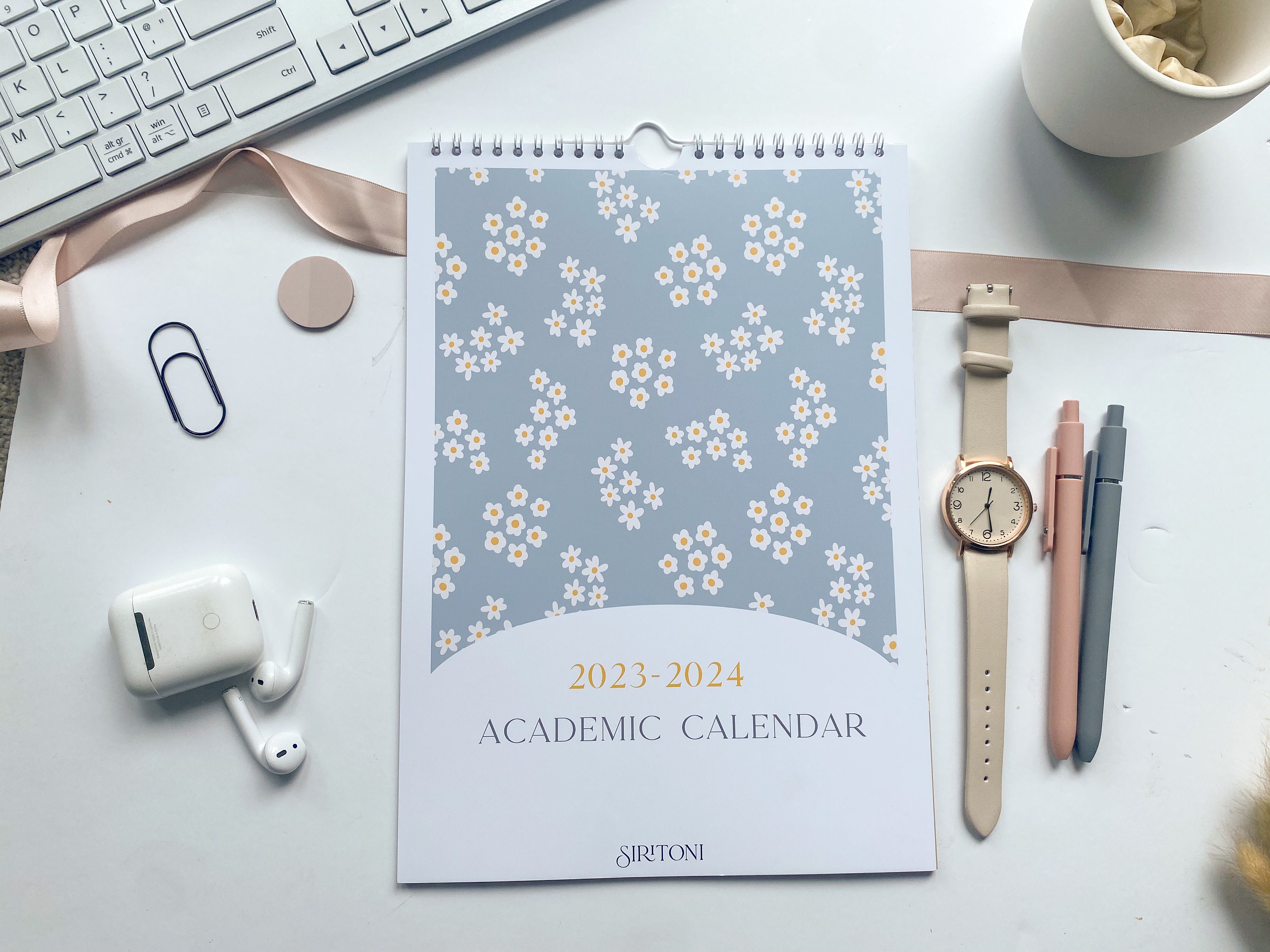 2023 2024 Academic Wall Calendar Mid Year Wall Calendar Etsy UK