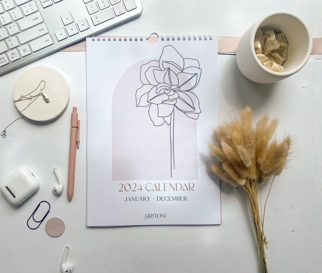 2024 Wall Calendar Abstract Wall Calendar 12 Month Hanging Calendar