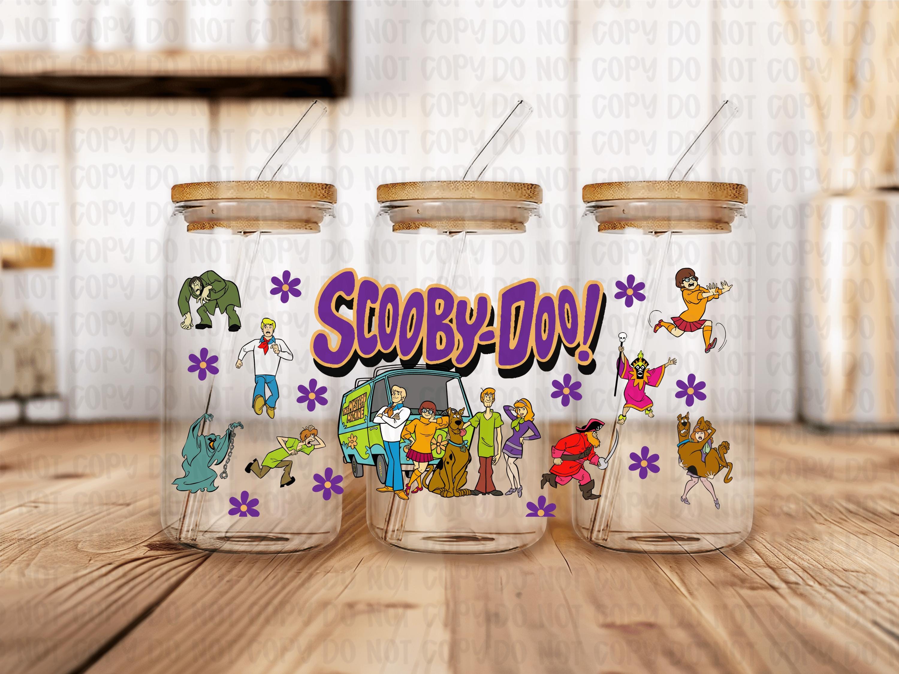 S c o o b y - doo Cup Wrap PNG • 16oz Libbey Glass Can Design •  UV DTF or Sublimation • Instant Digital Download