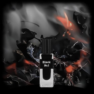 BLACK NO.1, Gothic Fragrance, Perfume Oil, Witchy Scents, Burning Leaves