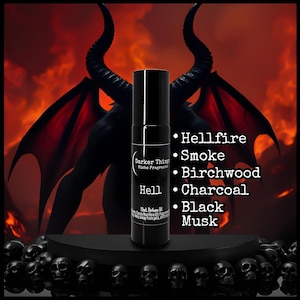HELL - Gothic Perfume Oil, Witchy Fragrance, Niche Perfume Roll-On image 1
