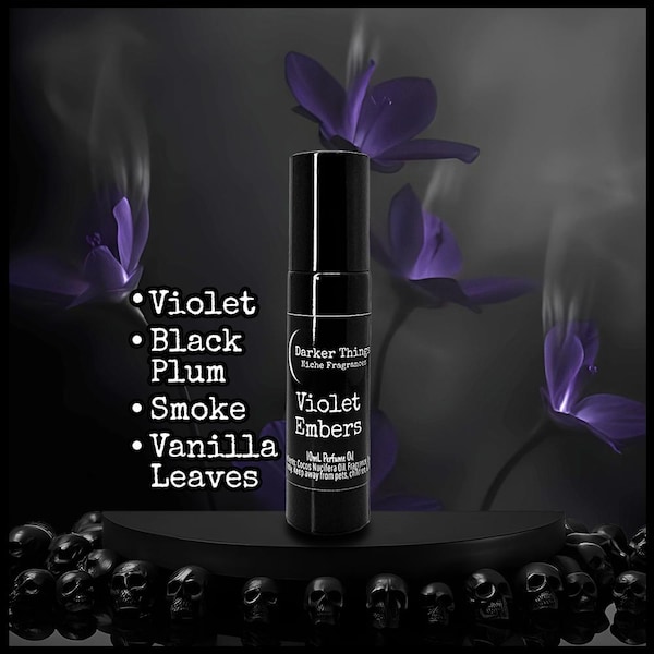 VIOLET EMBERS - Gothic Perfume Oil, Witchy Fragrance, Niche Perfume Roll-On