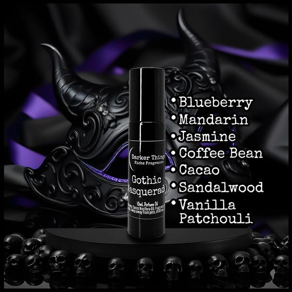 GOTHIC MASQUERADE - Gothic Perfume Oil, Witchy Fragrance, Niche Perfume Roll-On