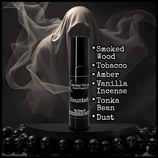 HAUNTED - Gothic Perfume Oil, Witchy Fragrance, Niche Perfume Roll-On