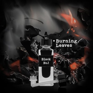 BLACK NO.1, Gothic Fragrance, Perfume Oil, Witchy Scents, Burning Leaves