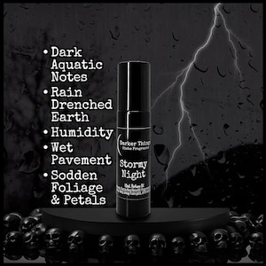 STORMY NIGHT - Gothic Perfume Oil, Witchy Fragrance, Niche Perfume Roll-On